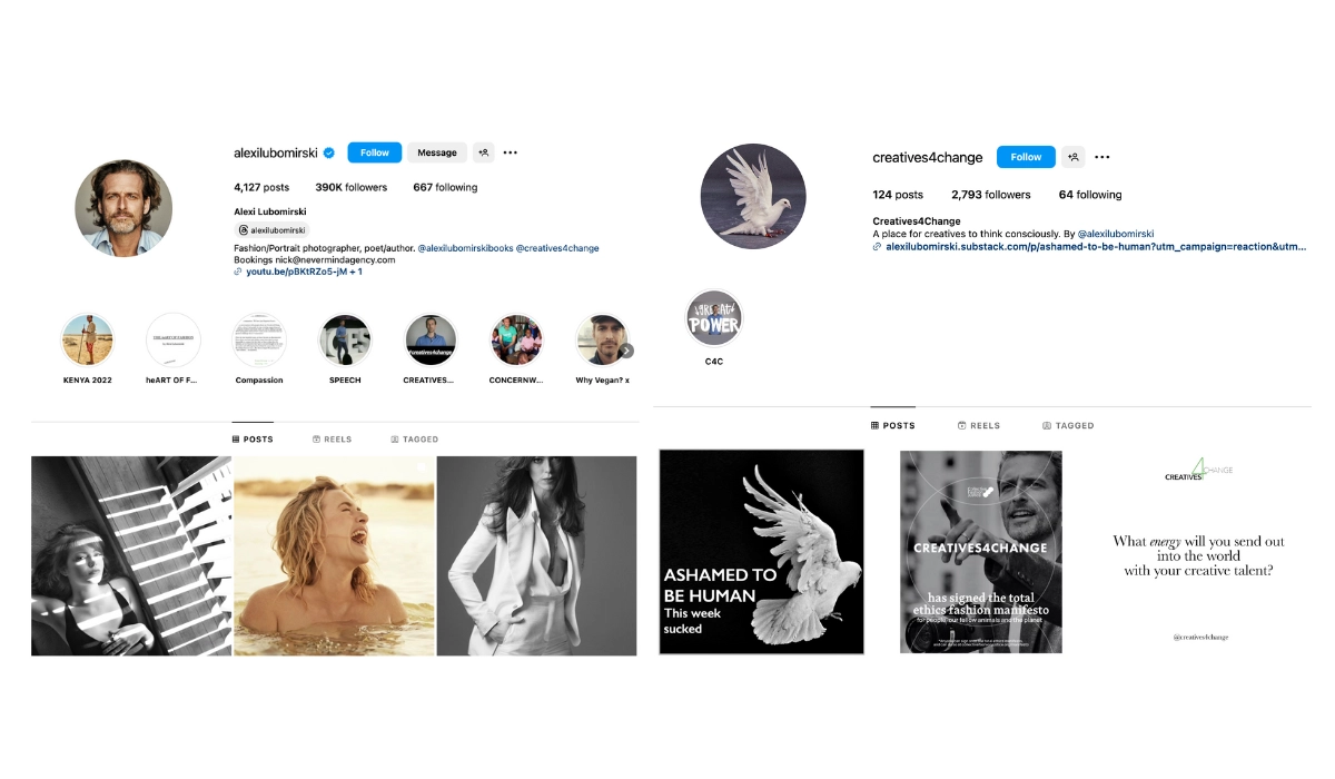 Alexi Lubormirski personal and brand account